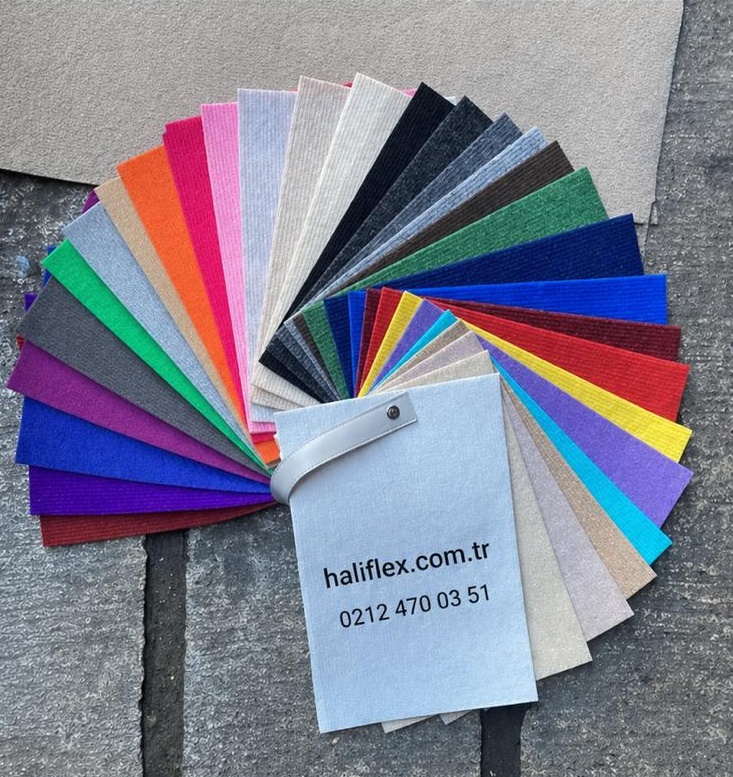 Halıfleks ve rip halı renk kartelası